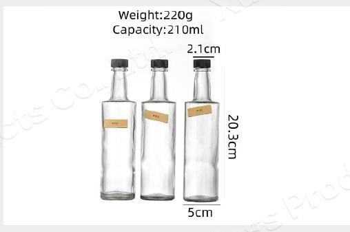 Press Type Nozzle Food Glass Jar Olive Oil Dispenser Glass Seasoning Jars