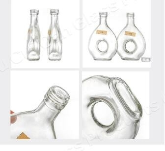 100 - 500ml Transparent Glass Bottle For Red Wine Vodka Whisky Rum