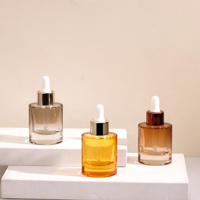 Glass Cylinder Dropper Bottle 15ml  30ml 40ml And 50ml With White Cap Thickness Base
