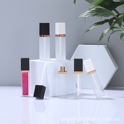 7ml Thin Square Flat Lip Glaze Tube Transparent Matte Cosmetic Concealer Empty Tube
