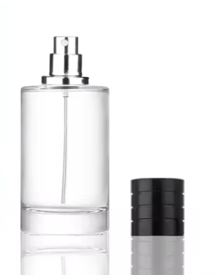 50ml 100ml Wholesale Luxury Round Transparent Empty Oil Glass Spray Bottle With Sprayer Atomizer