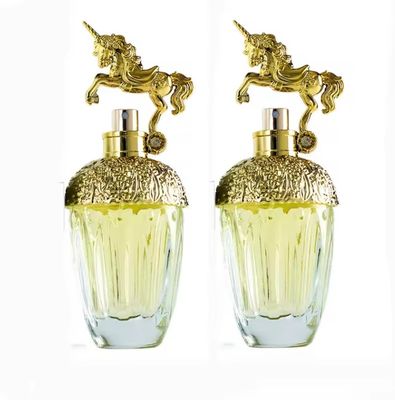 50ML 80ML High Quality Arabic Perfume Spray Bottle Round Atomizer Glass Spray Perfume Bottle With Silver Gold Lid