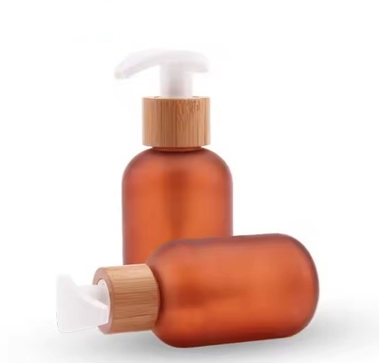 24/410 28/410 Cosmetic Bottle Bamboo Closure Wooden Lotion Pump
