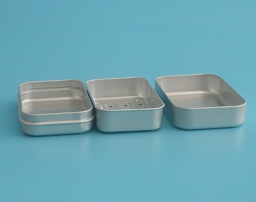 102 * 70 * 37 Silver Rectangular Aluminum Box Soap Metal Packaging Box