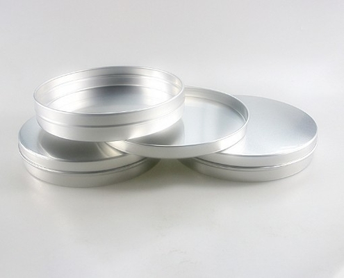 300ml 145 * 25 Silver Straight Cover Circular Aluminum Box Mooncake Box Tea Cake Box Pu'er Tea Snack Storage Jar