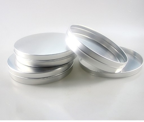 300ml 145 * 25 Silver Straight Cover Circular Aluminum Box Mooncake Box Tea Cake Box Pu'er Tea Snack Storage Jar