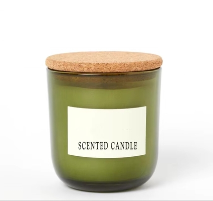 8oz Wholesale Unique Round Bottom Shape Matte Milky Luxury Glass Candle Jars With Cork Lids