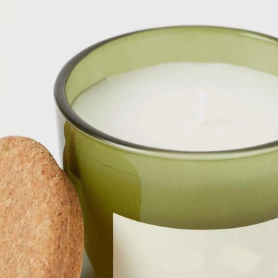 8oz Wholesale Unique Round Bottom Shape Matte Milky Luxury Glass Candle Jars With Cork Lids