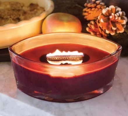 Luxury Unique Empty Large Clear 770Ml Oval Boat Glass Candle Jar In Bulk