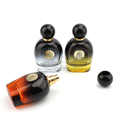 Gradual Change Colored Glass Perfume Bottle With Mist Sprayer 50ml