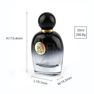 Gradual Change Colored Glass Perfume Bottle With Mist Sprayer 50ml