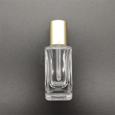 Square Transprent Clear Dropper Bottles Glass 10ml With White Cap 30ml