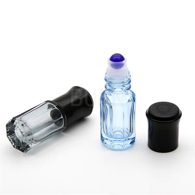 Colorful Glass Roll On Bottle 3ml ,  Mini Roller Ball Perfume Bottle