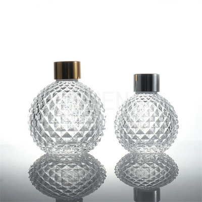 Cylinder Transparent Glass Diffuser Bottle 200ml Aromatherapy Oil Bottle