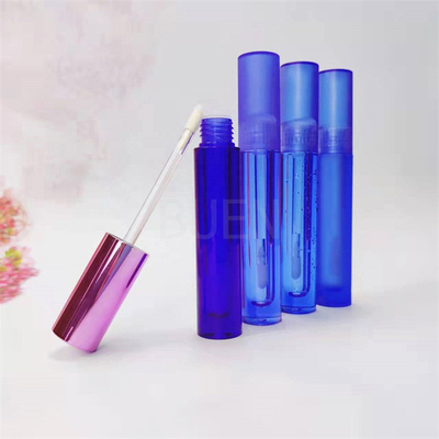 Blue Transparent Plastic Lip Gloss Tube Crystal Private Label