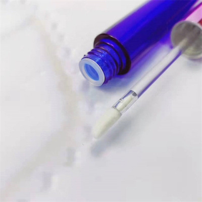Blue Transparent Plastic Lip Gloss Tube Crystal Private Label