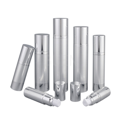 Aluminum Cap Airless Cosmetic Bottle ABS Airless Pump Spray Bottle