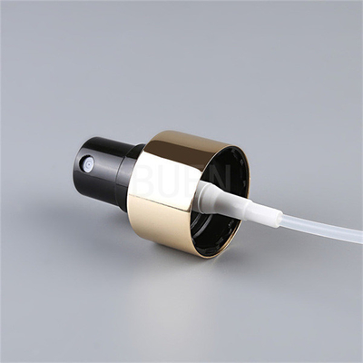 Anodized Light Gold Plastic Mist Sprayer pump With Black Body Refillable