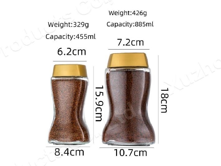 Coffee Food Glass Jar Airtight Canister Bottle With Acacia Wood Lid