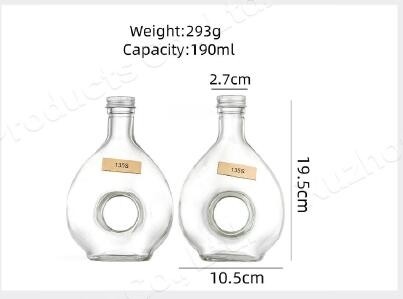 100 - 500ml Transparent Glass Bottle For Red Wine Vodka Whisky Rum