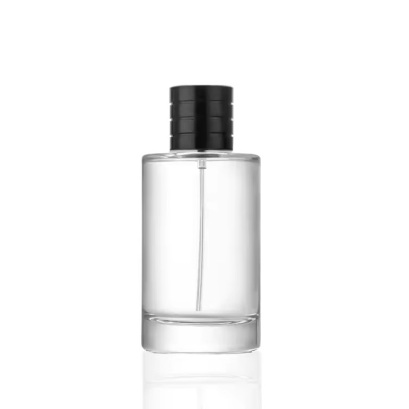 50ml 100ml Wholesale Luxury Round Transparent Empty Oil Glass Spray Bottle With Sprayer Atomizer