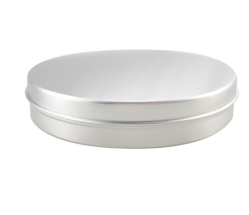 300ml 145 * 25 Silver Straight Cover Circular Aluminum Box Mooncake Box Tea Cake Box Pu'er Tea Snack Storage Jar