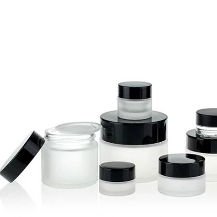 Eye Cream Glass Cosmetic Jars with Smooth Surface Application