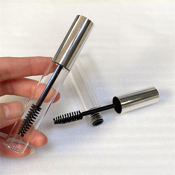 10ml Silver Empty Mascara Container Cosmetic Packaging With Wand Glitter