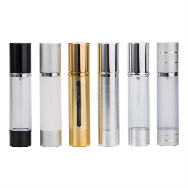Aluminum Cap Airless Cosmetic Bottle ABS Airless Pump Spray Bottle